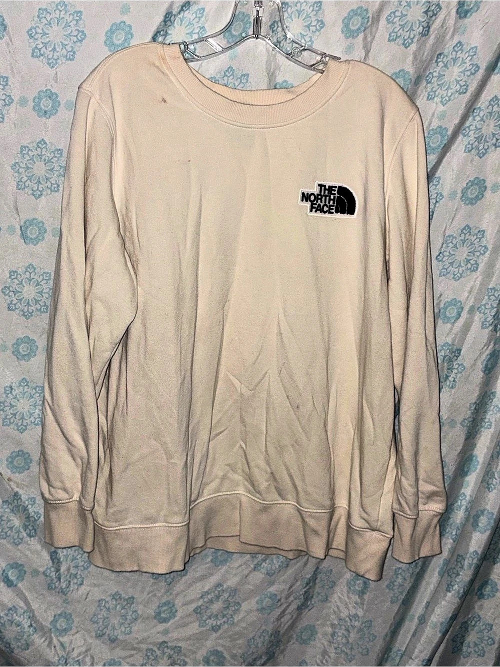 The North Face Beige Crewneck Sweatshirt Size XL